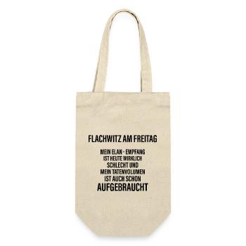Flachwitz am Freitag - Geschenkbeutel für Flaschen - Natur - Vorne