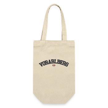 Vorarlberg Herz Schrift - Geschenkbeutel für Flaschen - Natur - Vorne