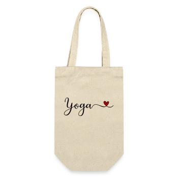 Yoga - Geschenkbeutel für Flaschen - Natur - Vorne