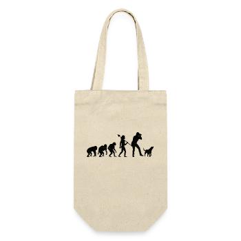 Hundeliebhaber Fotografie Evolution Fotograf Hunde - Geschenkbeutel für Flaschen - Natur - Vorne