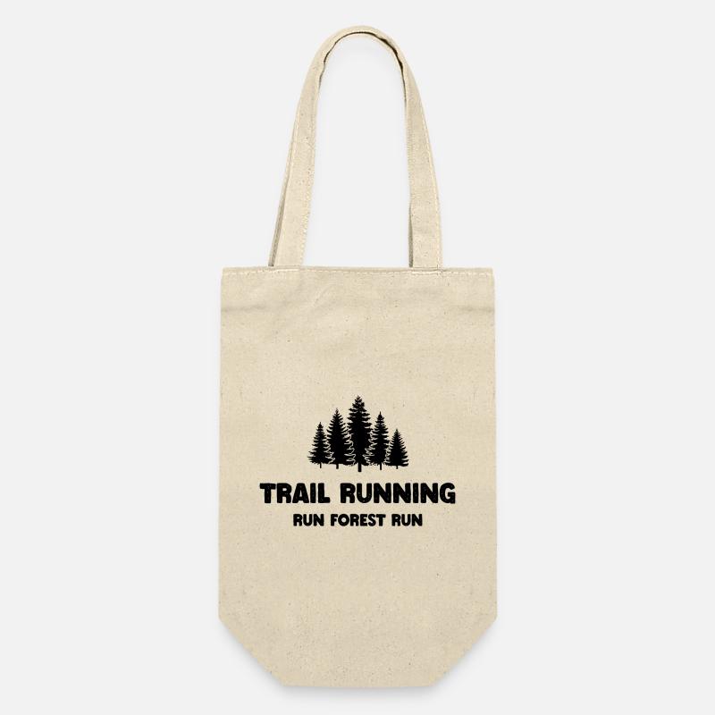 Trail Running - Run Forest Run - Gift Bag for Bottles - nature