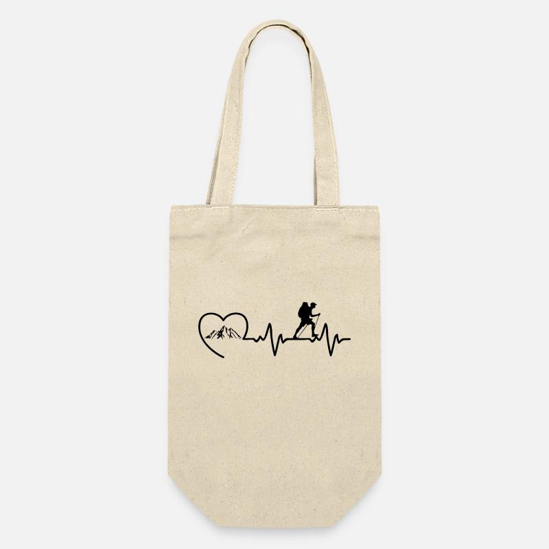 Mon cœur bat pour la randonnée - Sac à bouteille - nature