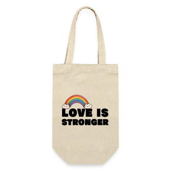 Love is stronger. LGBT - Gift Bag for Bottles - nature - Front