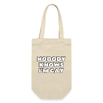 Nobody knows Im gay - Gift Bag for Bottles - nature - Front