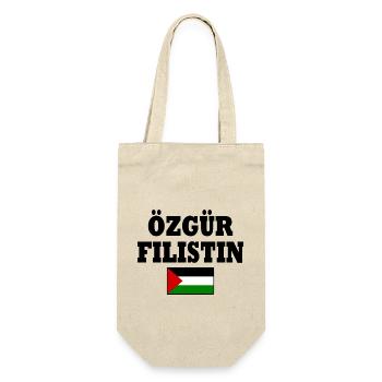özgür filistin - Geschenkbeutel für Flaschen - Natur - Vorne