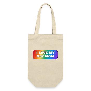 Ich liebe meine schwule Mutter - Geschenkbeutel für Flaschen - Natur - Vorne