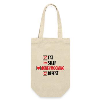 Honeymooning Flitterwochen Reise Heirat Hochzeit - Geschenkbeutel für Flaschen - Natur - Vorne