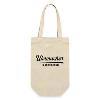Uhrmacher Uhrmacherei Juwelier Ausbildung Lehre - Geschenkbeutel für Flaschen - Natur - Vorne