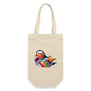 Canard mandarin coloré - une touche d’élégance exotique - Sac à bouteille - nature - Devant