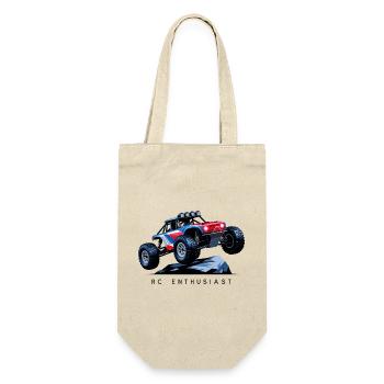 RC Auto - Geschenkbeutel für Flaschen - Natur - Vorne