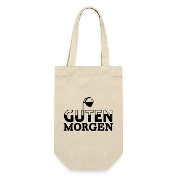 Guten Morgen Kaffee - Geschenkbeutel für Flaschen - Natur - Vorne