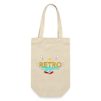 Retro-Flipper - Geschenkbeutel für Flaschen - Natur - Vorne