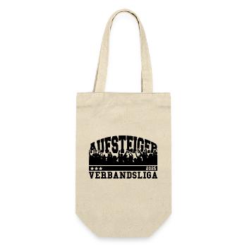 Aufsteiger 2025 Verbandsliga Aufstieg Fußball - Geschenkbeutel für Flaschen - Natur - Vorne