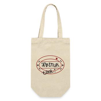 Abitur Matura Schule - Geschenkbeutel für Flaschen - Natur - Vorne
