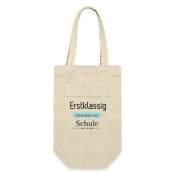 Einschulung - Geschenkbeutel für Flaschen - Natur - Vorne