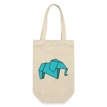 Origami Elephant - Gift Bag for Bottles - nature - Front