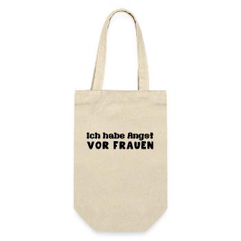 Ich habe Angst vor Frauen - Geschenkbeutel für Flaschen - Natur - Vorne