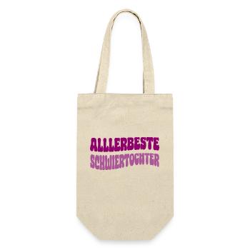 allerbeste schwiegertochter - Geschenkbeutel für Flaschen - Natur - Vorne