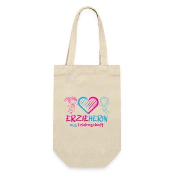 Educator Kindergarten Kita Profession Kindergarten Teacher - Gift Bag for Bottles - nature - Front
