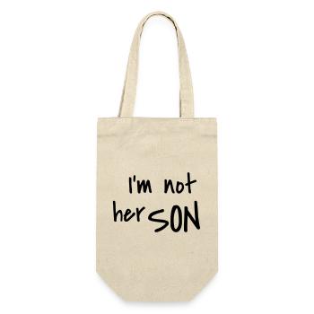 I'm not her son - Geschenkbeutel für Flaschen - Natur - Vorne