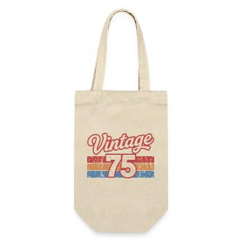 Vintage 75 Design Rétro Années 70 - Sac à bouteille - nature - Devant