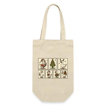 Oie Noël Drôle Père Noël Noël - Sac à bouteille - nature - Devant