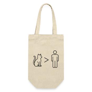 Cats over men - Design von Vany schreibt - Geschenkbeutel für Flaschen - Natur - Vorne