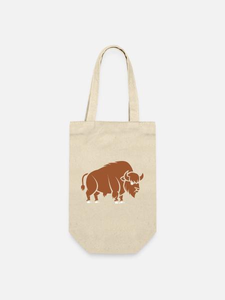Bison - Geschenkbeutel für Flaschen - Natur