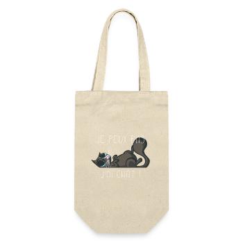 Je peux pas j'ai chat noir - Sac à bouteille - nature - Devant