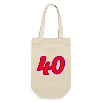 40. 40 YEARS. 40th ANNIVERSARY. 40 YEARS ANNIVERSARY. - Gift Bag for Bottles - nature - Front