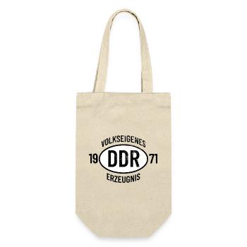 DDR Geburtstag Shirt, Hoodie, Tasse Jahrgang 1971 - Geschenkbeutel für Flaschen - Natur - Vorne