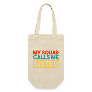 Sister Squad Matching Family Sibling Design - Gift Bag for Bottles - nature - Front