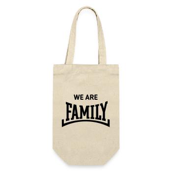 We Are Family (Family / Parents / Concave / Black) - Gift Bag for Bottles - nature - Front