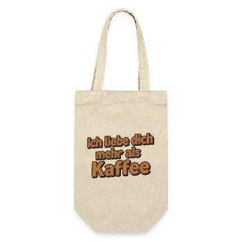 Je t’aime plus que le café – j’aime dire - Sac à bouteille - nature - Devant