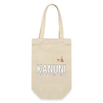 Kanuni Tiefsee Drillschip Logo - Geschenkbeutel für Flaschen - Natur - Vorne