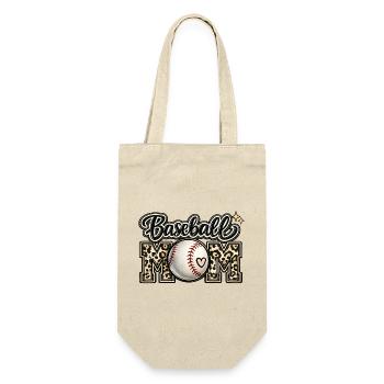 Baseball Mom Leopard Shirt Mothers Day Gift - Gift Bag for Bottles - nature - Front