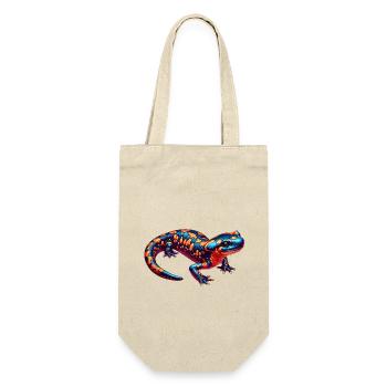Neon Salamander Kaleidoskop - Geschenkbeutel für Flaschen - Natur - Vorne