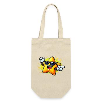 Sunny Star with Sunglasses - Gift Bag for Bottles - nature - Front