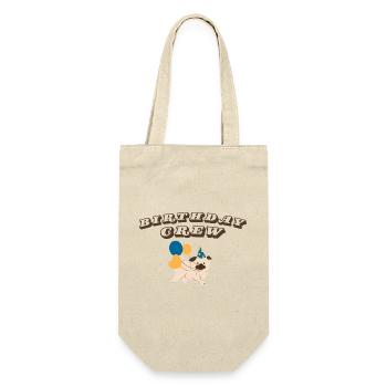 Birthday Crew - Geschenkbeutel für Flaschen - Natur - Vorne