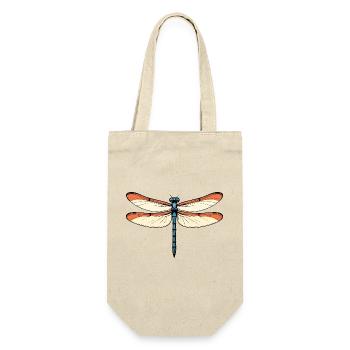 Blue-orange dragon dragonfly - Gift Bag for Bottles - nature - Front