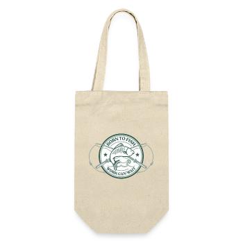 Né pour pêcher – Badge de Pêcheur - Sac à bouteille - nature - Devant