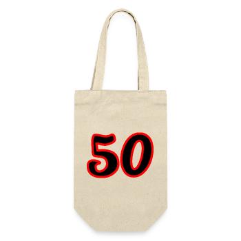 50. 50 YEARS. 50th ANNIVERSARY. 50 YEARS ANNIVERSARY. - Gift Bag for Bottles - nature - Front