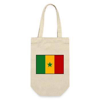 Senegal Flagge - Geschenkbeutel für Flaschen - Natur - Vorne