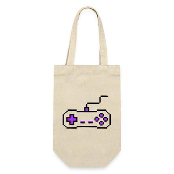 Retro Gamepad Controller Gamer - Gift Bag for Bottles - nature - Front