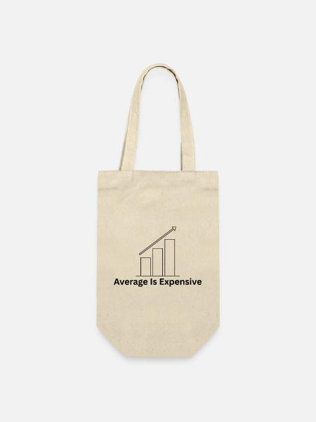 Average Is Expensive – Business Mindset - Geschenkbeutel für Flaschen - Natur