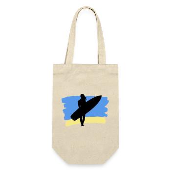 Beach Vibes – Surfer Girl - Gift Bag for Bottles - nature - Front