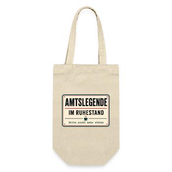 Amtslegende im Ruhestand – Bitte nicht mehr stören - Geschenkbeutel für Flaschen - Natur - Vorne