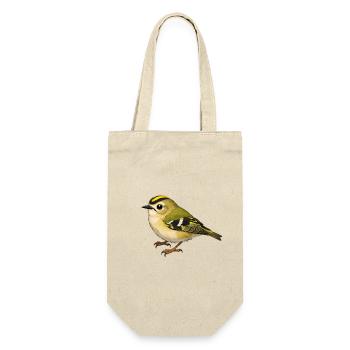 Goldhähnchen Vogel - Geschenkbeutel für Flaschen - Natur - Vorne
