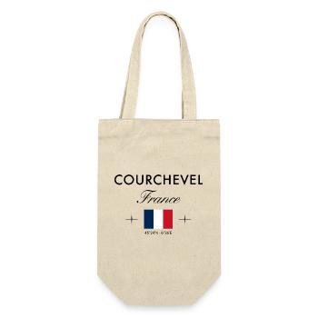 Courchevel, France, coordinates, travel, souvenir - Gift Bag for Bottles - nature - Front