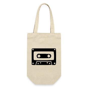 Cassette musicale rétro vintage cadeau des années 80 et 90 - Sac à bouteille - nature - Devant